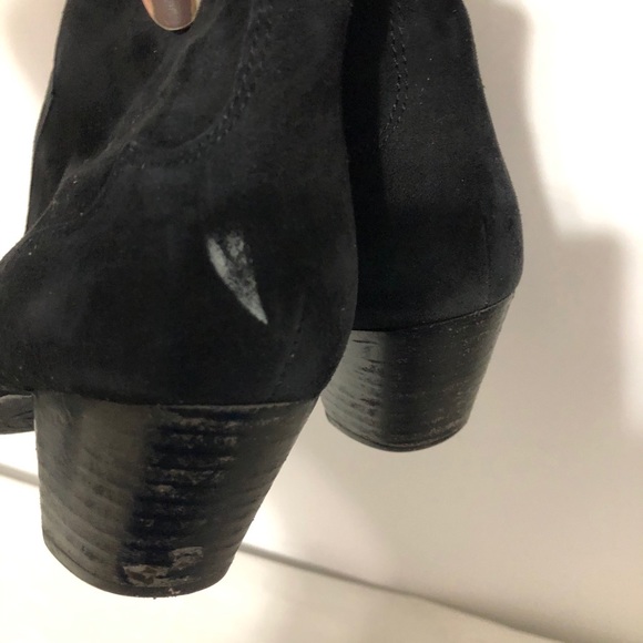 ASH black ankle boot stacked heel, pointed toe - Picture 10 of 13